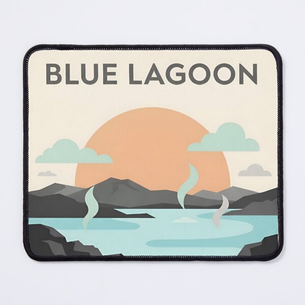 Item preview, Blue Lagoon Iceland Vintage Travel Poster - Minimalist Geothermal Spa Art Print designed and sold by DuckOddity.