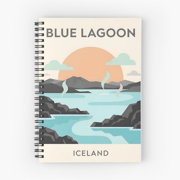 Item preview, Blue Lagoon Iceland Vintage Travel Poster - Minimalist Geothermal Spa Art Print designed and sold by DuckOddity.