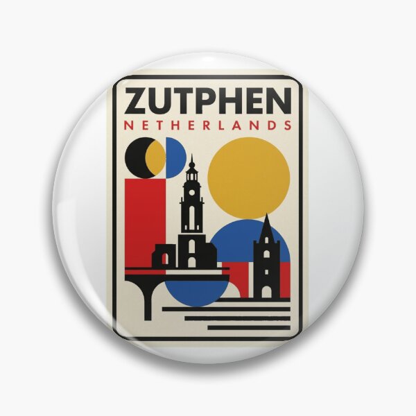 Item preview, Retro Zutphen Bauhaus Geometric Skyline designed and sold by k3rstman1.