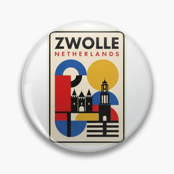 Item preview, Retro Zwolle Bauhaus Geometric Skyline designed and sold by k3rstman1.