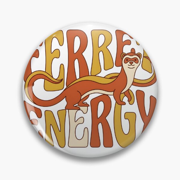 Item preview, Retro 70s Groovy Ferret Energy Wavy Typography Funny Weasel Pet designed and sold by WorldShop17.