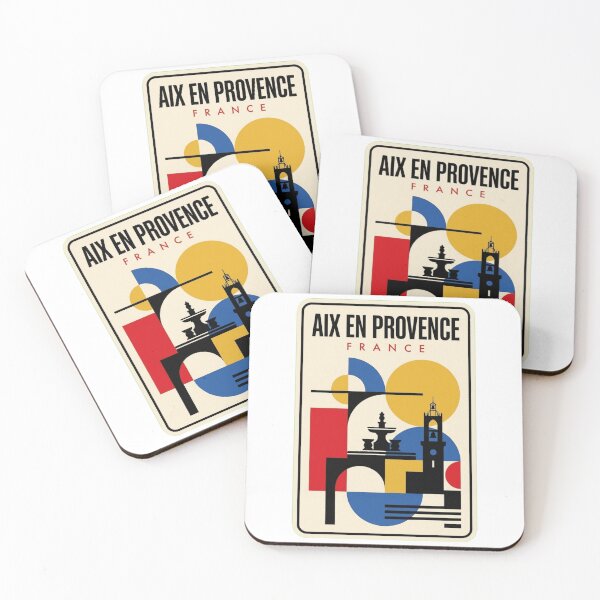 Item preview, Retro Aix En Provence Bauhaus Geometric Skyline designed and sold by k3rstman1.