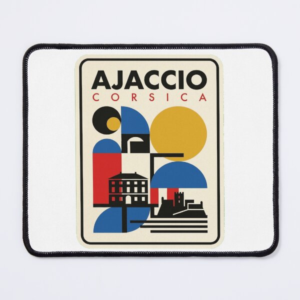 Item preview, Retro Ajaccio Bauhaus Geometric Skyline designed and sold by k3rstman1.