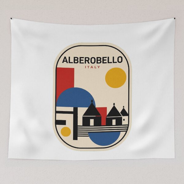 Item preview, Retro Alberobello Bauhaus Geometric Skyline designed and sold by k3rstman1.