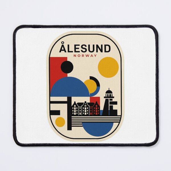Item preview, Retro Ålesund Bauhaus Geometric Skyline designed and sold by k3rstman1.