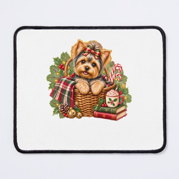 Item preview, Yorkshire Terrier Christmas Cozy Vintage Holiday Puppy designed and sold by DYAFLK.