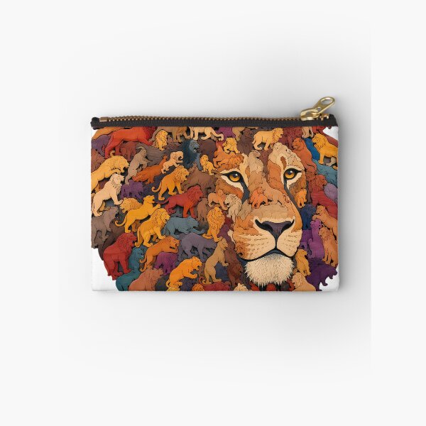 Item preview, Interlocking Wooden Lion Jigsaw Puzzle Art designed and sold by VisualVerseLab.