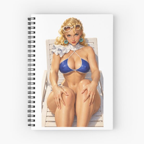 Item preview, Summer Beach Lounge Girl Vintage 1940s Retro Pin Up Art  designed and sold by Cosplayvintage.