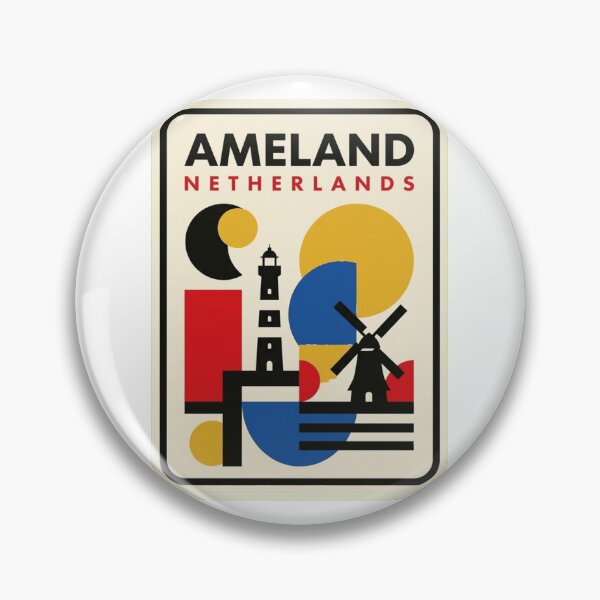 Item preview, Retro Ameland Bauhaus Geometric Skyline designed and sold by k3rstman1.