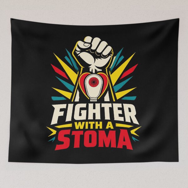 Item preview, Fighter With a Stoma Ostomy Warrior Art designed and sold by Uglyandcute.
