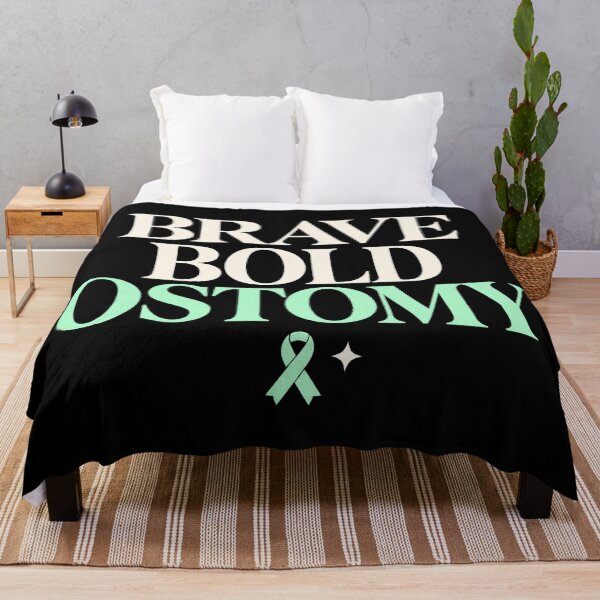 Item preview, Brave Bold Ostomy Minimal Awareness Design designed and sold by Uglyandcute.