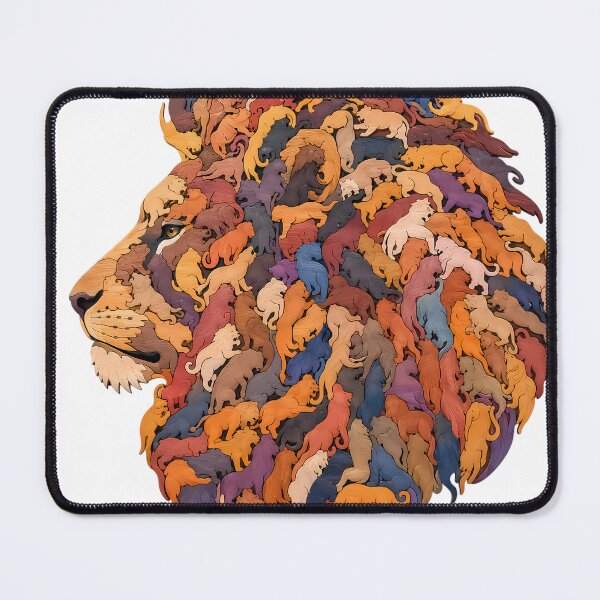 Item preview, Interlocking Wooden Lion Jigsaw Puzzle Art 1 designed and sold by VisualVerseLab.