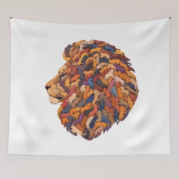 Item preview, Interlocking Wooden Lion Jigsaw Puzzle Art 1 designed and sold by VisualVerseLab.