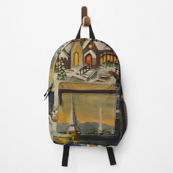 Item preview, Alpine Winter Village - Bridge at Sunset designed and sold by susanbl.