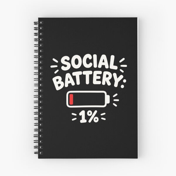 Item preview, Social Battery 1% Funny Meme designed and sold by JalwaWear.