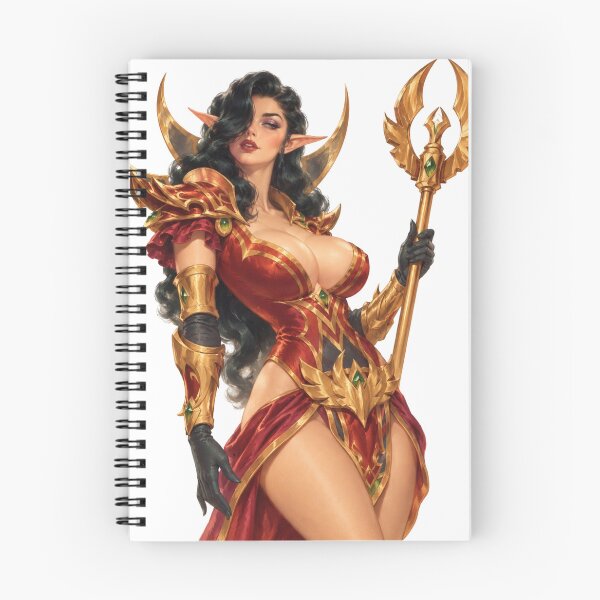 Item preview, Sun Elf Sorceress Staff Vintage 1940s Retro Fantasy Pin Up Art  designed and sold by Cosplayvintage.