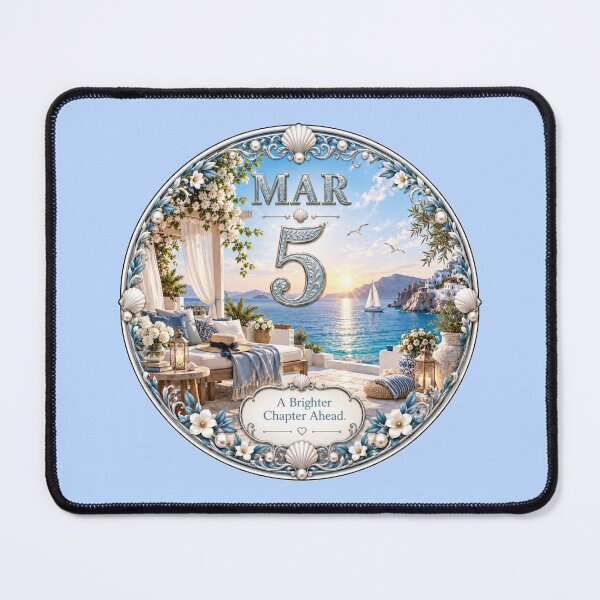 Item preview, March 5 Coastal Escape Birthday Design designed and sold by LunaMoments.