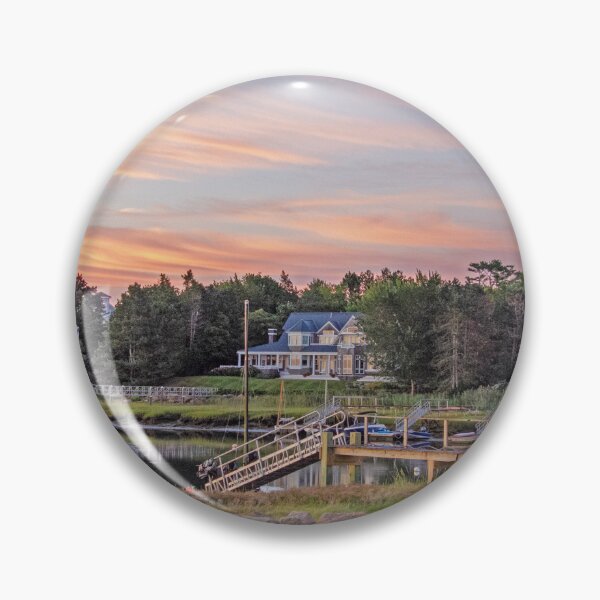 Item preview, Sunrise on the riverbed with fluffy clouds designed and sold by Ruth Curtis.