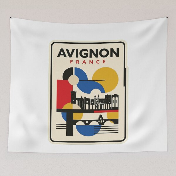 Item preview, Retro Avignon Bauhaus Geometric Skyline designed and sold by k3rstman1.
