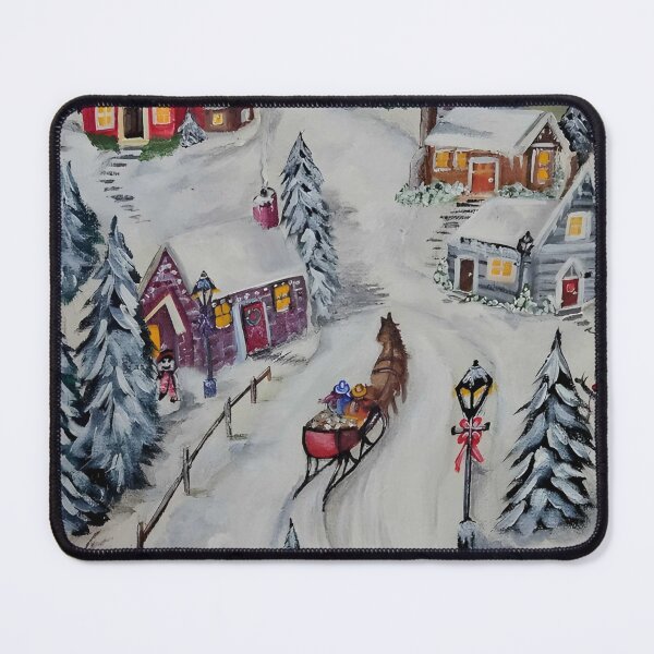 Item preview, Cozy Winter Village with Horse Sled designed and sold by susanbl.