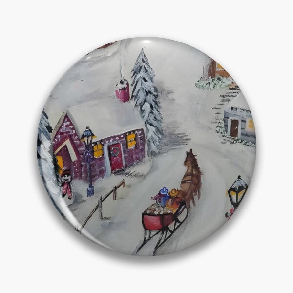 Item preview, Cozy Winter Village with Horse Sled designed and sold by susanbl.