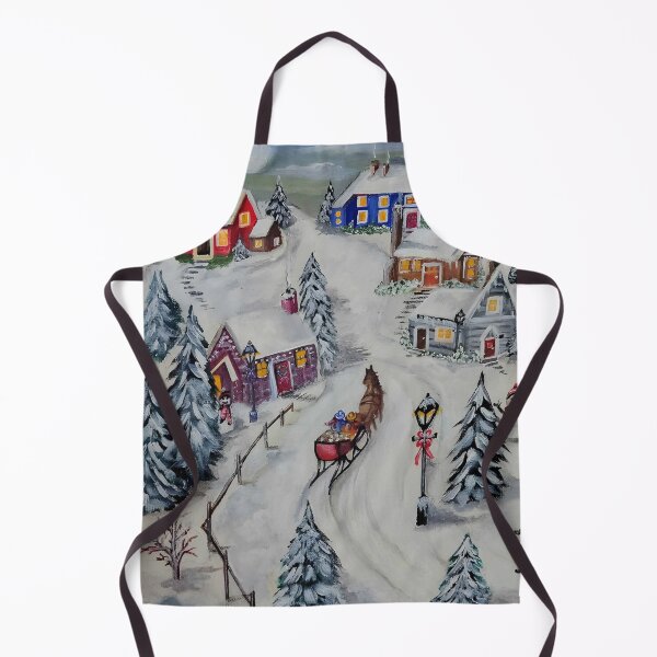 Item preview, Cozy Winter Village with Horse Sled designed and sold by susanbl.