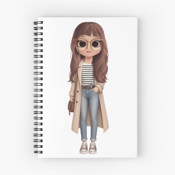 Item preview, Effortless Chic – Cute Fashion Doll Girl designed and sold by kitastylish.