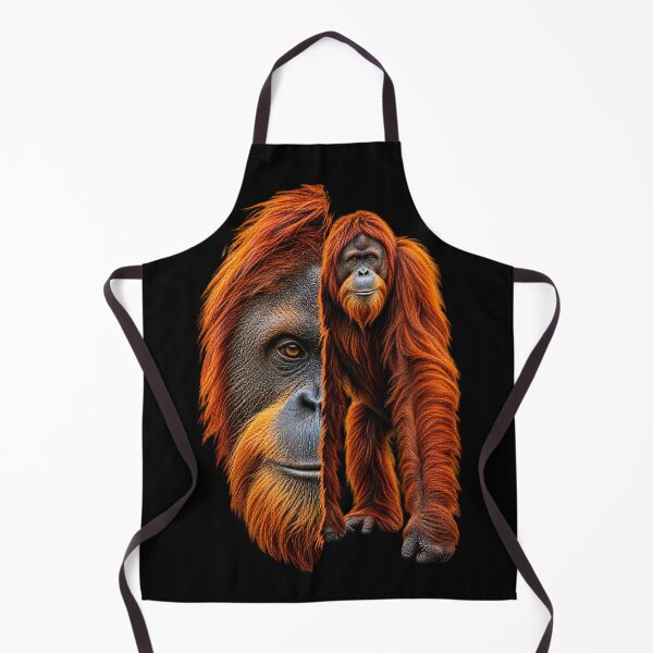 Item preview, Orangutan Split Face & Full Body Wildlife Pop Art designed and sold by redsharkuk.