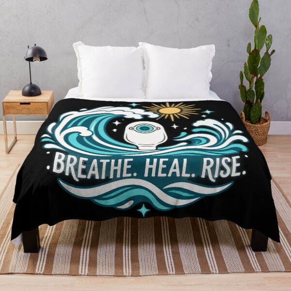 Item preview, Breathe Heal Rise Ocean Ostomy Awareness designed and sold by Uglyandcute.