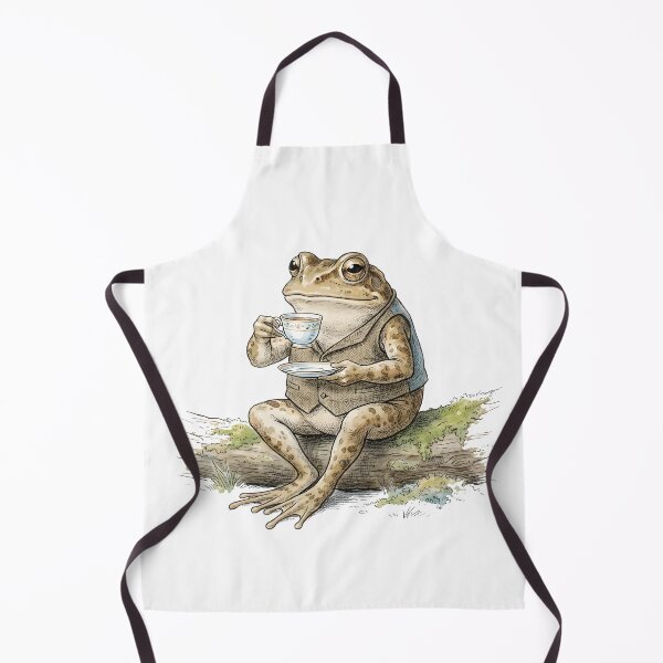 Item preview, Vintage Storybook Toad Drinking Tea Cottagecore Classic Illustration designed and sold by WorldShop17.