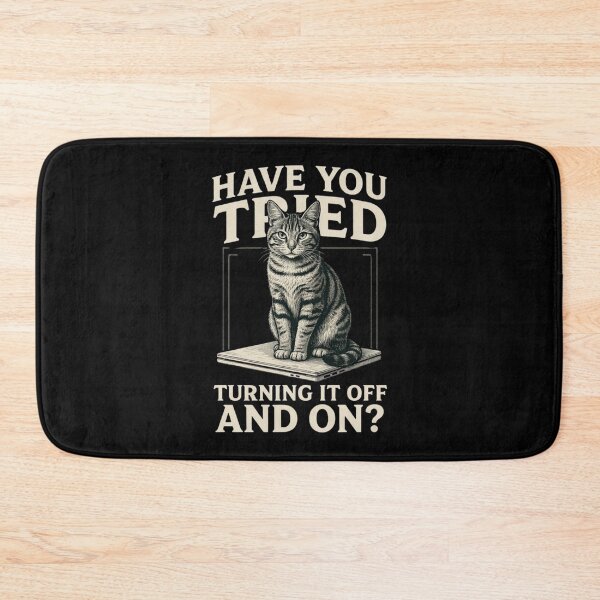 Item preview, Funny Cat Tech Engineer Have You Tried Turning It Off And On, Tech Support Humor, Computer It Guy designed and sold by Dabbing Turtle Designs.