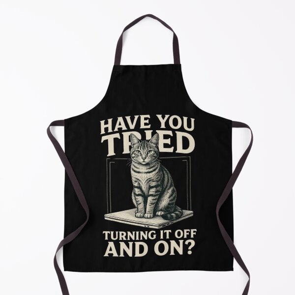 Item preview, Funny Cat Tech Engineer Have You Tried Turning It Off And On, Tech Support Humor, Computer It Guy designed and sold by Dabbing Turtle Designs.