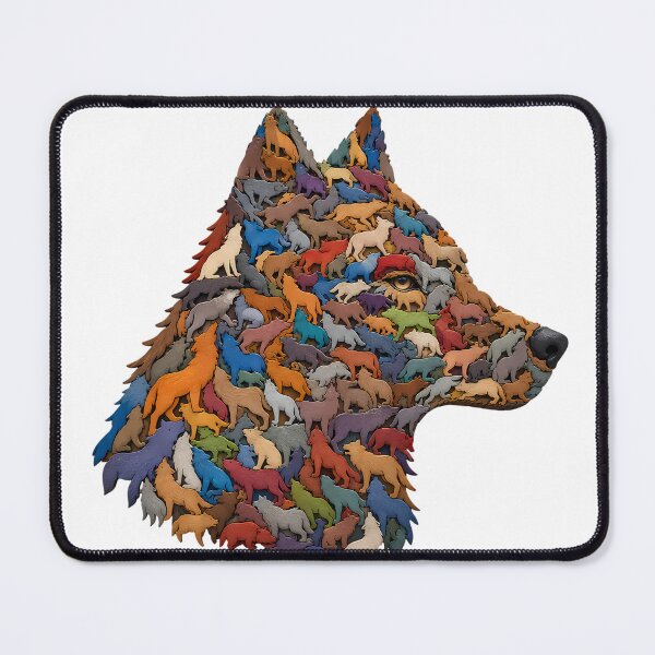 Item preview, Interlocking Wooden Wolf Jigsaw Puzzle Art designed and sold by VisualVerseLab.