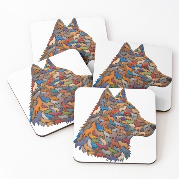 Item preview, Interlocking Wooden Wolf Jigsaw Puzzle Art designed and sold by VisualVerseLab.