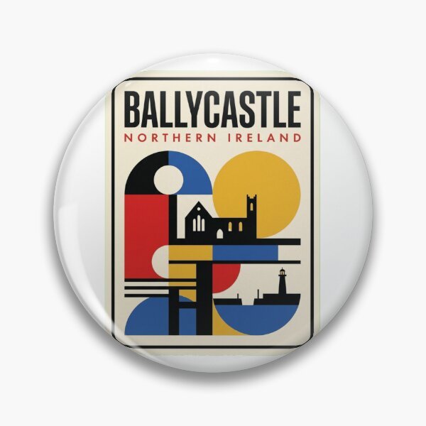 Item preview, Retro Ballycastle Bauhaus Geometric Skyline designed and sold by k3rstman1.