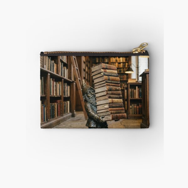 Item preview, Librarian Book Stack Gnome Art Print – Cozy Book Lover Gift, Poland Travel Decor designed and sold by Purrfecta.