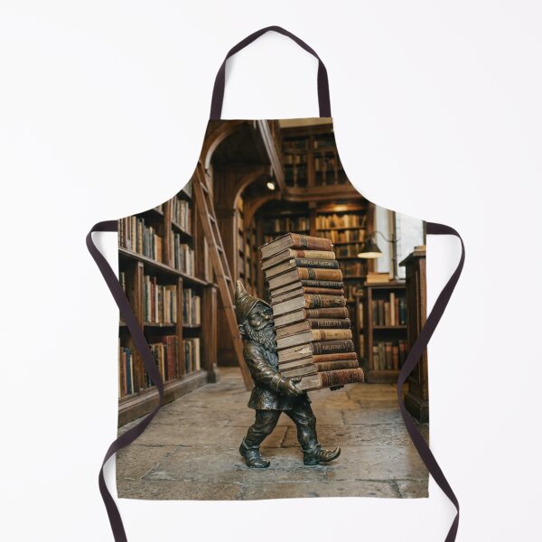 Item preview, Librarian Book Stack Gnome Art Print – Cozy Book Lover Gift, Poland Travel Decor designed and sold by Purrfecta.