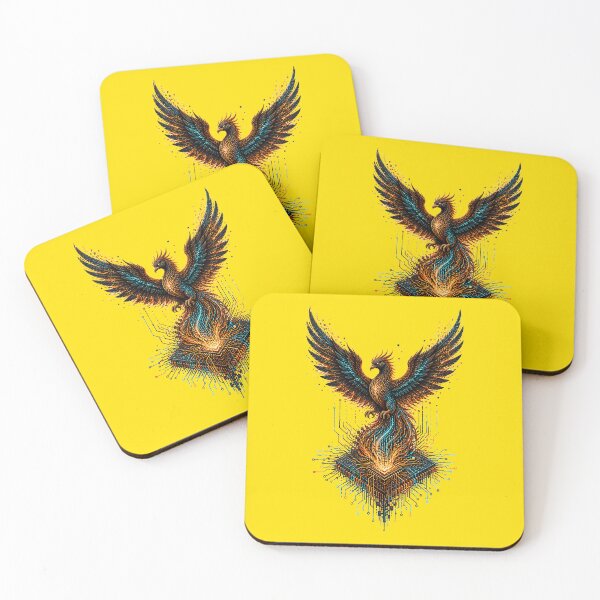 Item preview, Digital Phoenix – Tech Microchip Cyber Fire Bird designed and sold by SVox.