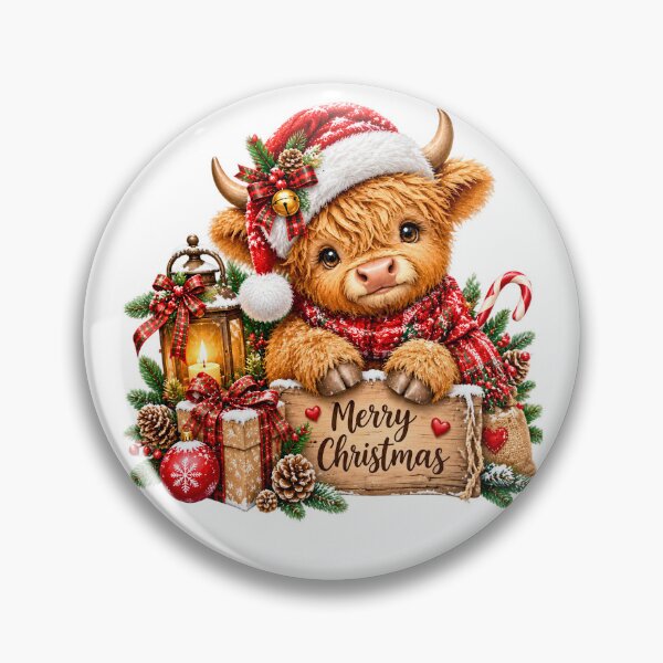 Item preview, Cute Highland Cow Merry Christmas Sign Rustic Farmhouse Holiday designed and sold by DYAFLK.