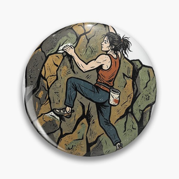 Item preview, Boulderer on the Problem Woodcut designed and sold by eduardoroa22.