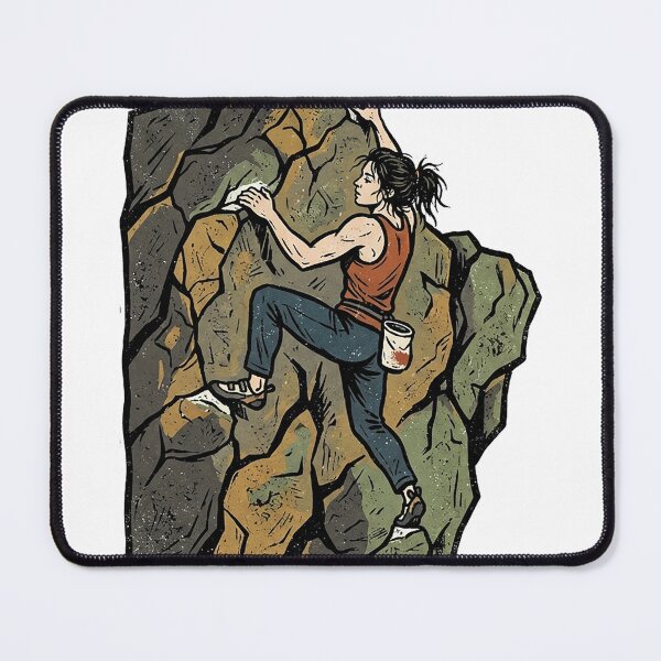 Item preview, Boulderer on the Problem Woodcut designed and sold by eduardoroa22.