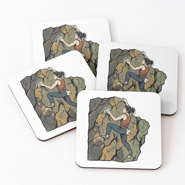 Item preview, Boulderer on the Problem Woodcut designed and sold by eduardoroa22.