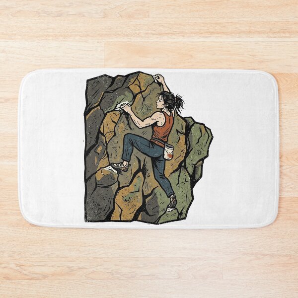 Item preview, Boulderer on the Problem Woodcut designed and sold by eduardoroa22.