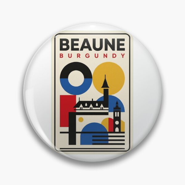 Item preview, Retro Beaune Bauhaus Geometric Skyline designed and sold by k3rstman1.