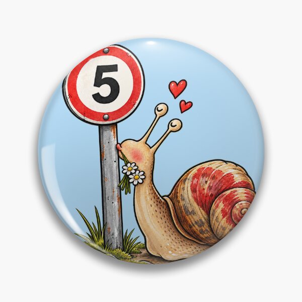 Item preview, Snail in Love with Traffic Sign – Cute Animal Design designed and sold by SVox.