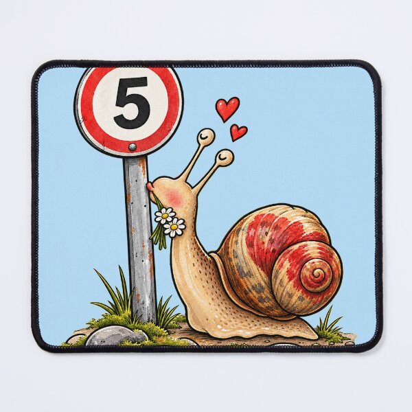 Item preview, Snail in Love with Traffic Sign – Cute Animal Design designed and sold by SVox.
