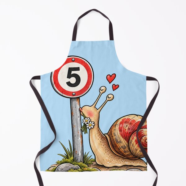 Item preview, Snail in Love with Traffic Sign – Cute Animal Design designed and sold by SVox.