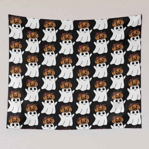 Item preview, Cute Ghost Halloween with pumpkin crown  designed and sold by Tanapan2529.