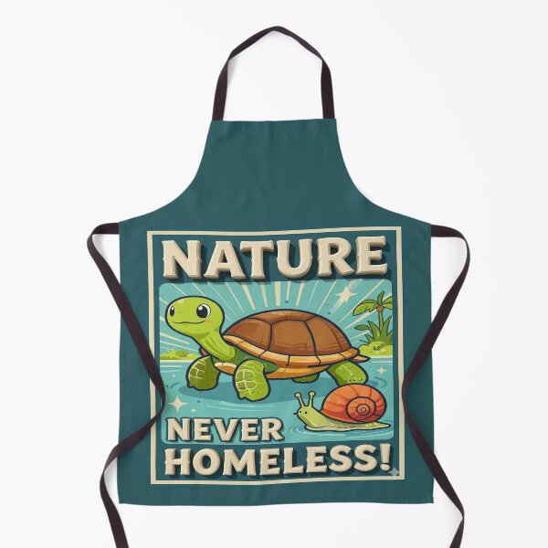 Item preview, Funny Cute Motivational Vintage Turtle and Snail NATURE NEVER HOMELESS. designed and sold by Giulivo Store Graphic.