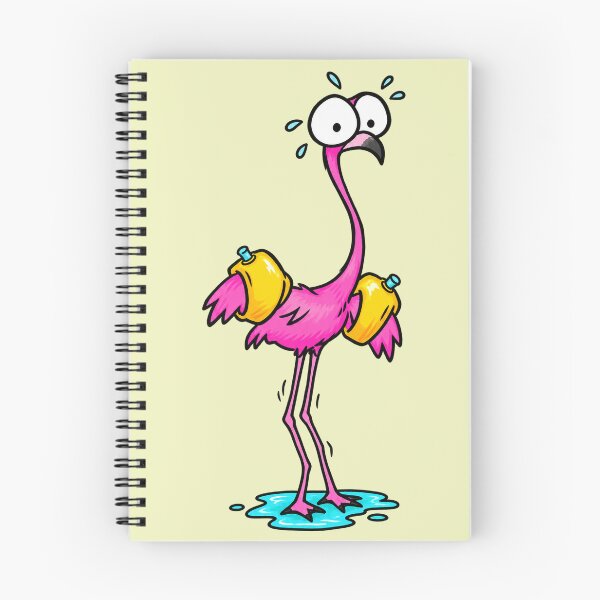 Item preview, Panicked Flamingo – Funny Cartoon Bird with Floaties designed and sold by SVox.